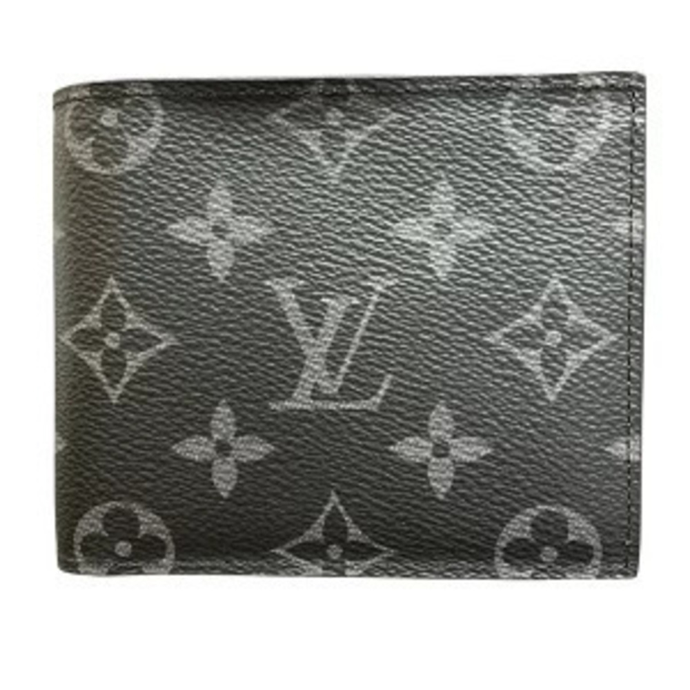 Louis Vuitton Monogram Eclipse Black Portefeuille Marco NM Bi fold Wallet